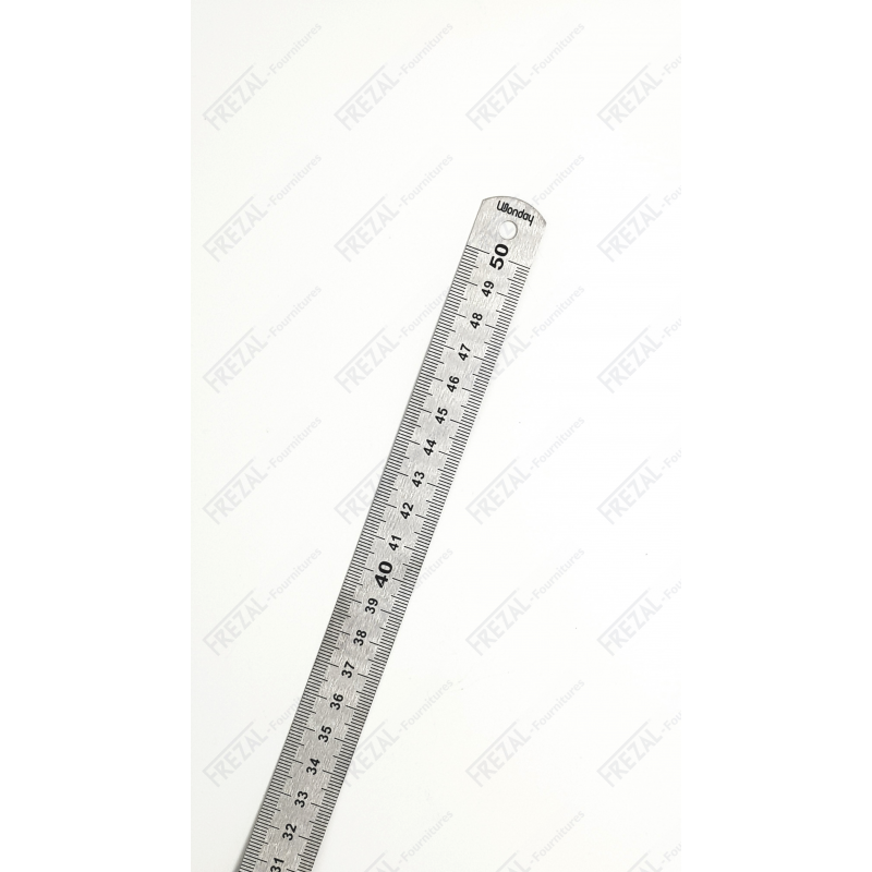 Réglet gradué inox 50 cm semi-rigide 2 faces précision au 1/2 mm - Règle  scrapbooking - Creavea