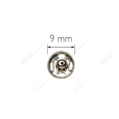 en Laiton Argent Lot de 12 Prym Boutons à Pression à Coudre 9 mm